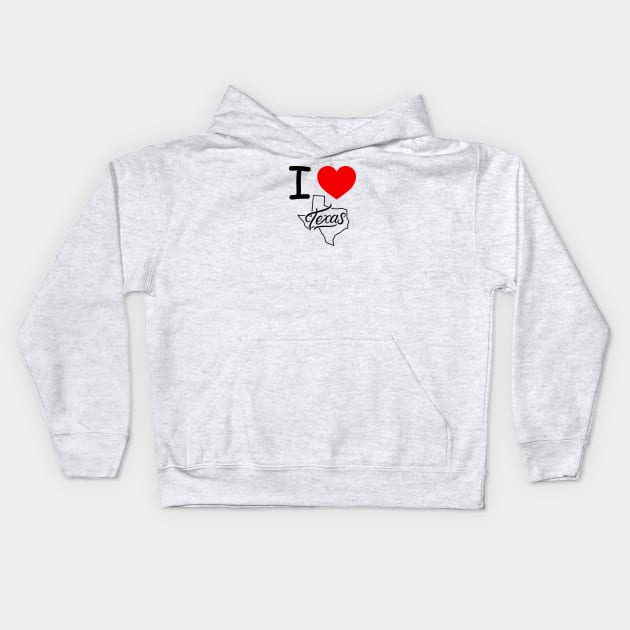 I HEART TEXAS Kids Hoodie by EmoteYourself